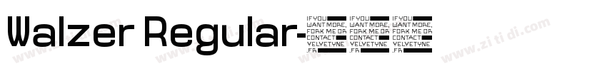 Walzer Regular字体转换